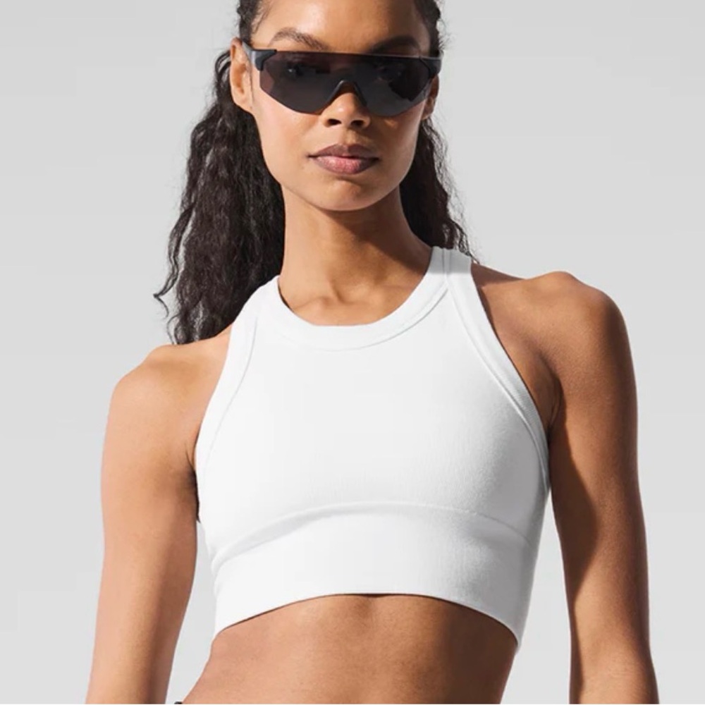 Alo Seamless Delight High Neck Bra Top